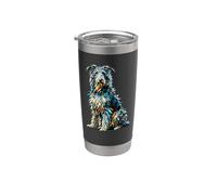 Polygon Art Scottish Deerhound Gobelet isotherme en acier inoxydable double paroi