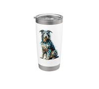 Polygon Art Scottish Deerhound Gobelet isotherme en acier inoxydable double paroi
