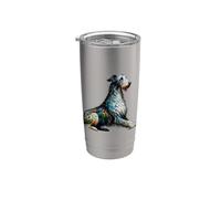 Polygon Art Scottish Deerhound Gobelet isotherme en acier inoxydable double paroi