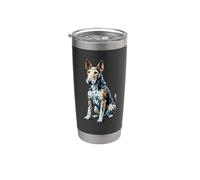 Polygon Art Smooth Fox Terrier Gobelet isotherme en acier inoxydable double paroi