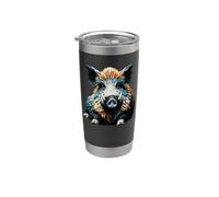 Polygon Art Wild Pig Hog Hunting Boar Hunter Gobelet isotherme en acier inoxydable double paroi