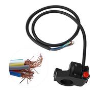 PolyGon Interrupteur de klaxon de clignotant de moto avec combinaison 3 en 1, système 12 V prêt avec faisceau haut/bas et clignotant pour guidon côté gauche 22 mm