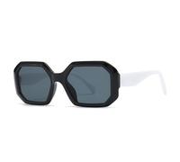 Polygon Lunettes de soleil pour femmes dégradées UV400 Lunettes de soleil rétro pour hommes, noir, blanc, gris, taille unique 2026