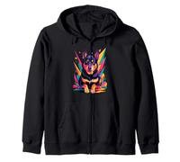 Polygonal Abstract Art Australian Kelpie Sheepdog Sweat à Capuche