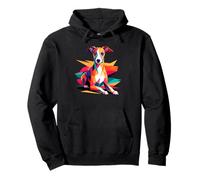 Polygonal Abstract Art Greyhound English Sighthound Sweat à Capuche