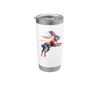 Polygonal Abstract Art Lapin Lapinou Lapinous Lapins Gobelet isotherme en acier inoxydable double paroi