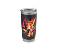 Polygonal Abstract Art Pharaoh Hound Gobelet isotherme en acier inoxydable double paroi