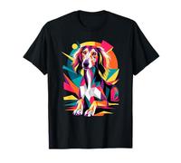 Polygonal Abstract Art Saluki Dog Persian Greyhound T-Shirt