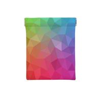 Polygonal Multicolore constitué de Triangles Arc-en-Ciel, Sac de Rangement pour Femmes, Portefeuille supérieur à Presser, Petit Porte-Monnaie, Pochette de Changement