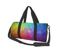 Polygonal Multicolore constitué de Triangles Arc-en-Ciel, Sac de Voyage de Grande capacité, Sac à Main Rond, Sac de Voyage de Sport, fourre-Tout, Sac de Fitness