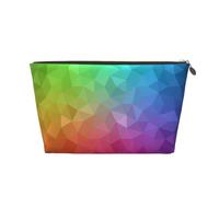 Polygonal Multicolore constitué de Triangles Arc-en-Ciel, Trousse de Maquillage Trousse à cosmétiques Trousse de Toilette de Voyage Portable Pochette de Toilette