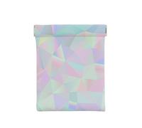 Polygonale holographique irisée Abstraite, Sac de Rangement pour Femmes, Portefeuille supérieur à Presser, Petit Porte-Monnaie, Pochette de Changement