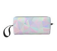 Polygonale holographique irisée Abstraite, Trousse de Maquillage Trousse à cosmétiques Trousse de Toilette de Voyage Portable Pochette de Maquillage