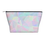 Polygonale holographique irisée Abstraite, Trousse de Toilette Trousse de Maquillage Sac à cosmétiques Trousse de Toilette de Voyage Portable
