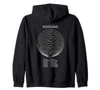 Polygone Formes Géométrie Graphique Minimaliste Mathématiques Design Sweat à Capuche
