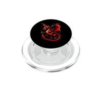 Polygone géométrique Dragon de feu Fantasy Low Poly RPG PopSockets PopGrip pour MagSafe