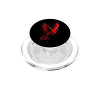 Polygone géométrique Rouge Cardinal Bas Poly Observation des Oiseaux PopSockets PopGrip pour MagSafe