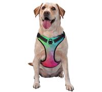 Polygone Multicolore composé de Triangles Arc-en-Ciel,Harnais pour Animaux de Compagnie, Harnais réfléchissant réglable pour Chien,L