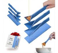 POLYGONS Cuillères à mesurer pliantes plates 3 en 1 | 2 cuillères de 6 tailles différentes (bleu)