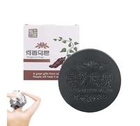 Polygonum Multiflorum Shampooing Savon Bar Naturel - Favorise la Croissance et Prévient la Chute des Cheveux Noirs et Épais (1 Pièce)