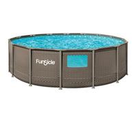 PolyGroup Piscine Hors-Sol Oasis Designer Pool de 457x122 cm avec fenêtre FunSicle FAQ01548B