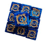 Polyhedral Dice, Set of 10 Table Game Dice, 0.67x0.67x1.67 inch, Creative Dragon Pattern, RPG Role-Playing, Collectibles, Ideal for Kids, Adults, Men, Women, Desk, Car Accessories