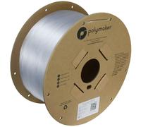 Polymaker Bobine en carton de filament PETG transparent de 1,75 mm, 3 kg - PolyLite PETG de 1,75 mm pour imprimante 3D, compatible avec la plupart des imprimantes 3D utilisant des filaments 3D