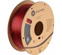 Polymaker Filament PETG 1,75 mm 1 kg - Rouge translucide - PolyLite PETG 1,75 mm - Filament pour imprimante 3D - Impression avec la plupart des imprimantes