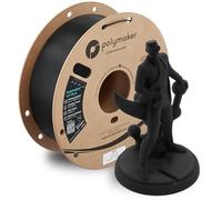 Polymaker HT-PLA Filament PLA haute température pour impression 3D, stable à la chaleur jusqu'à 130 °C, facile à imprimer, fonctionne avec la plupart des imprimantes FDM, bobine de 1 kg - Noir