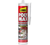 Polymax Prise Immédiate Invisible- Mastic/Colle De Fixation Msp Pour Coller,Assembler Et Jointer,Toutes Surfaces,Ultra Solide,Sans Solvants,Transparent,Cartouche 300 G