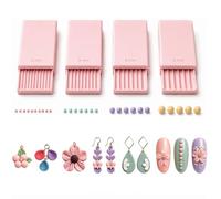 Polymer Clay Shaper And Ball Maker Essential Bead Roller - Polymer Crafting Tools | Artists And Craft Enthusiasts Clay Bead Maker For Making Bracelets, Necklaces, Earrings, Nail Decoration (Pink)