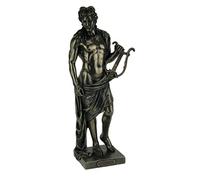 Polyresin Posing Gr od Apollo Holding His Lyre Statue
