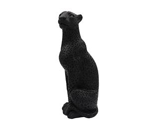 Polyroyal Statue de guépard Noire en résine de 28 cm de Hauteur, Sculpture d'animal Moderne, décoration de Table pour la Maison et Le Bureau