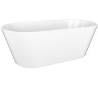 Polysan Azra baignoire autoportante 170x80 cm ovale blanc 68631