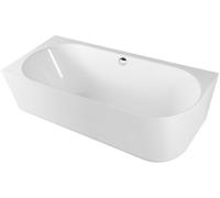 Polysan Sussi baignoire murale 160x70 cm ovale blanc 90191L