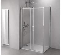 Polysan Thron Line paroi de douche 100 cm chrome brillant/verre transparent TL3010