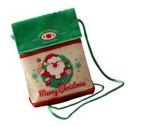 Polyster Christmas Fruit Gift Bag Reusable Friendly Drawstring for Holiday Decorations Family Gathering