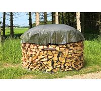 PolyTarp couverture de bois ROND - vert - "Version Lourde" - 4m Diamètre