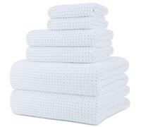 Polyte - 430 GSM 6 Serviettes de Bain en Microfibres - sèche Rapidement/ne Peluche Pas - Tissu alvéolé - Assortiment de différentes tailles/152 x 76,2 cm