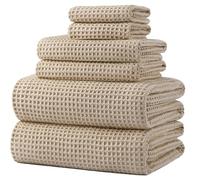 Polyte - 430 GSM 6 Serviettes de Bain en Microfibres - sèche Rapidement/ne Peluche Pas - Tissu alvéolé - Assortiment de différentes tailles/152 x 76,2 cm