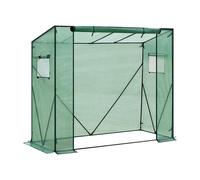Polythene Greenhouse PE Semi-Transparent Flower Plants Gardening Outdoor Tarpaulin Waterproof Multi-Purpose Plant House(Green)