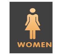 polyuréthane creux. Panneau d'orientation des toilettes hommes/femmes for centre commercial et immeuble de bureaux - Plaque de rappel sur la porte(Large)