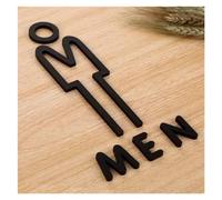 polyuréthane creux. Panneau d'orientation des toilettes hommes/femmes for centre commercial et immeuble de bureaux - Plaque de rappel sur la porte(A)