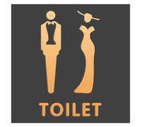 polyuréthane creux. Panneau d'orientation des toilettes hommes/femmes for centre commercial et immeuble de bureaux - Plaque de rappel sur la porte(6)