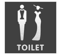 polyuréthane creux. Panneau d'orientation des toilettes hommes/femmes for centre commercial et immeuble de bureaux - Plaque de rappel sur la porte(10)