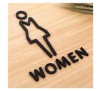 polyuréthane creux. Panneau d'orientation des toilettes hommes/femmes for centre commercial et immeuble de bureaux - Plaque de rappel sur la porte(B)