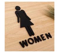 polyuréthane creux. Panneau d'orientation des toilettes hommes/femmes for centre commercial et immeuble de bureaux - Plaque de rappel sur la porte(F)