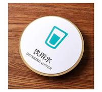 polyuréthane creux. Plaque acrylique for porte de toilettes hommes et femmes avec un message de bienvenue(16,20cm x 20cm)