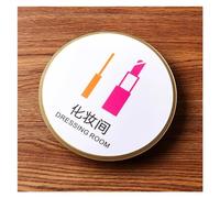 polyuréthane creux. Plaque acrylique for porte de toilettes hommes et femmes avec un message de bienvenue(14,20cm x 20cm)