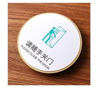 polyuréthane creux. Plaque acrylique for porte de toilettes hommes et femmes avec un message de bienvenue(17,15cm x 15cm)